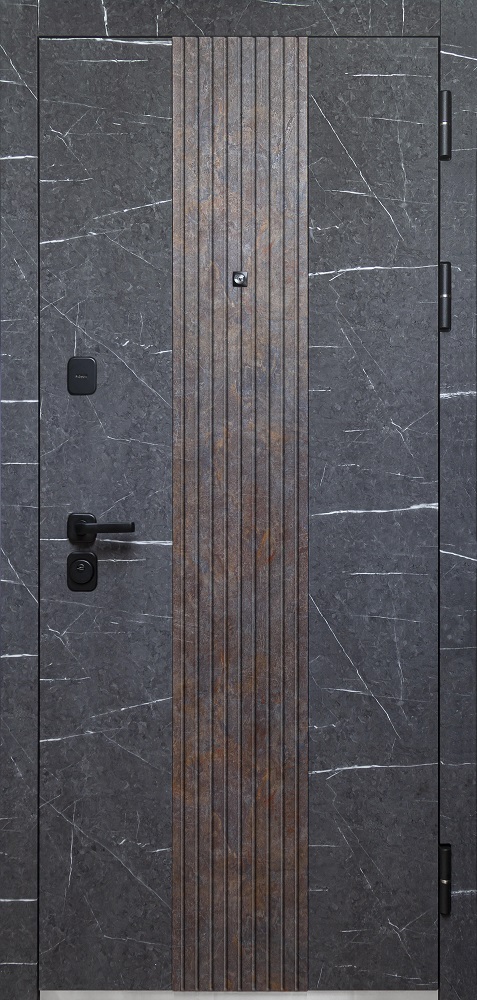 Феррони Входная дверь Luxor 2МДФ Стоун Рейки, арт. 0005382 - фото №1 (внешняя сторона)